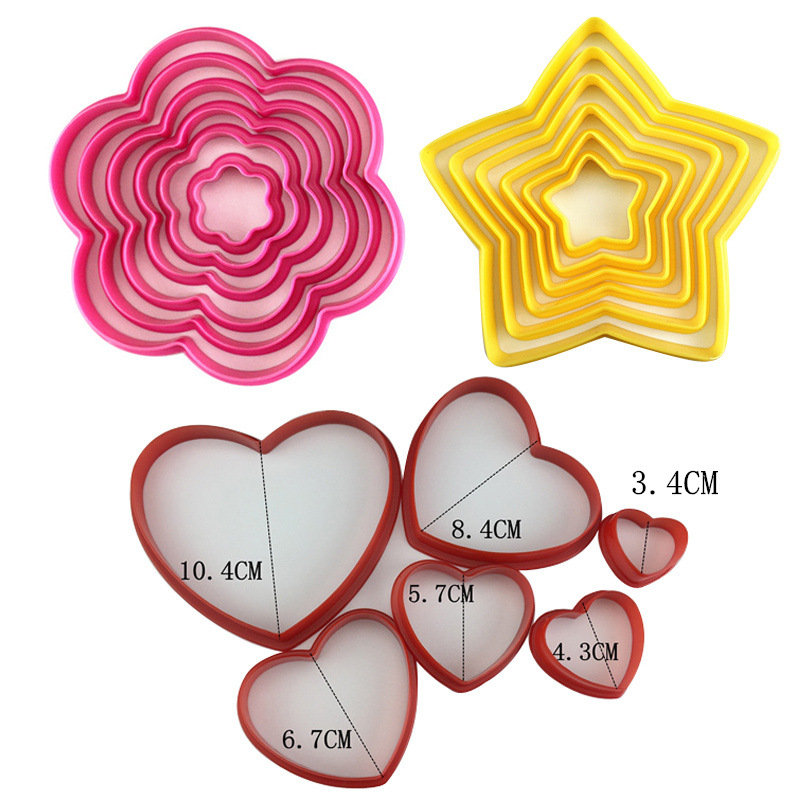 Baking sugar cookie mold five-pointed star plum blossom heart cookie pineapple die-cutting mold spot wholesale cake