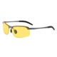 Gun gray frame yellow polarized night vision goggles