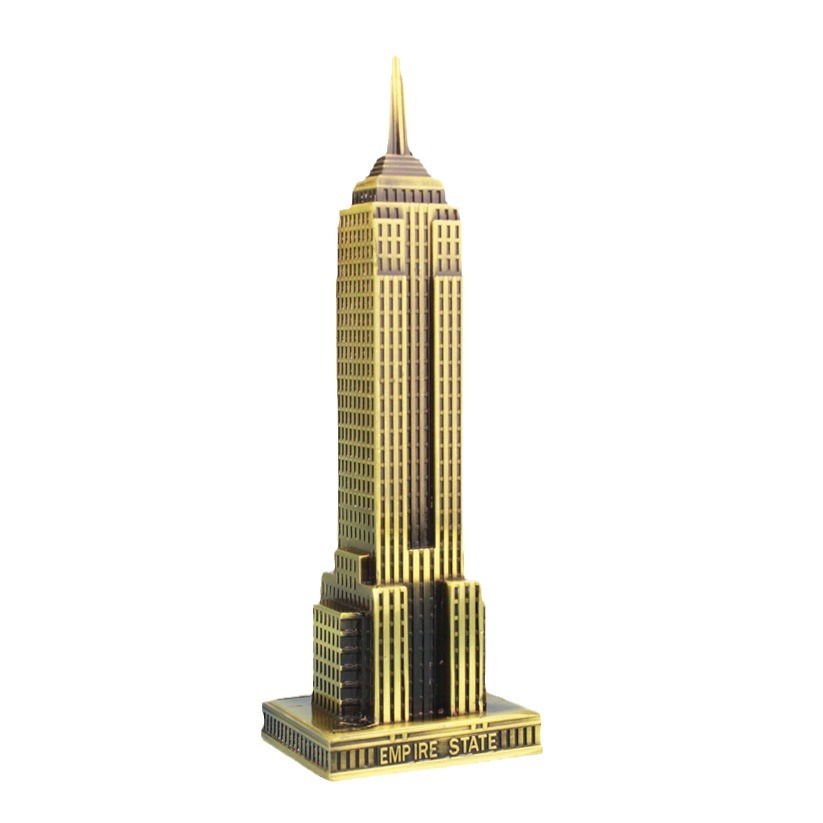 Cross-border Hot Sale New York Empire State Building Metal Crafts Architectural Model Ornaments Modern Home Creative Gifts