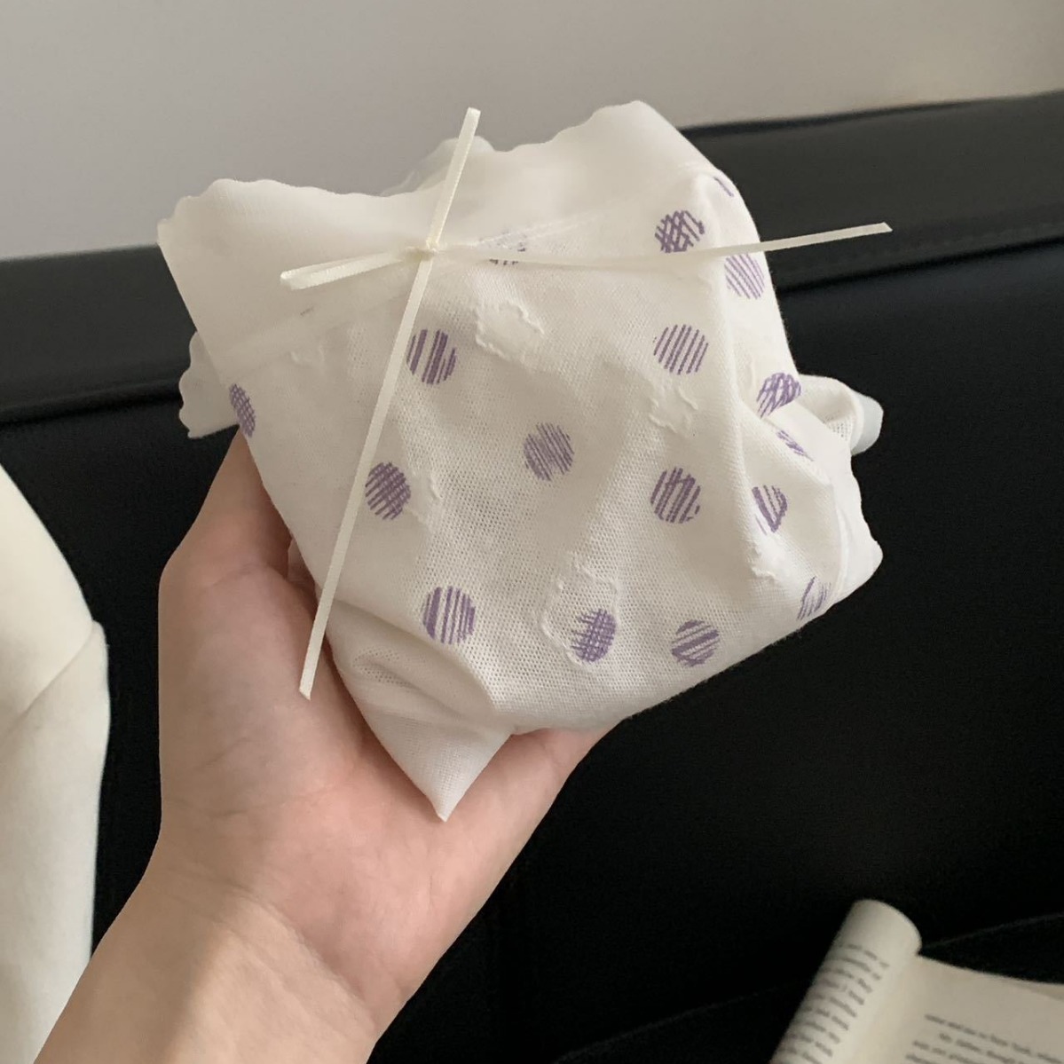 D studio du Xiaozhai blue and white style. Gentle inner 10 blind bags elastic mid-high waist triangle ladies wholesale
