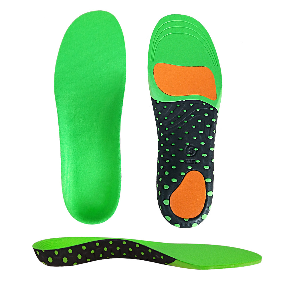 EVA Increased Sports Insole Men's Shock Absorption Breathable Sweat Absorbing High Elastic Comfortable High Arch Foot Flat Foot Support Correction