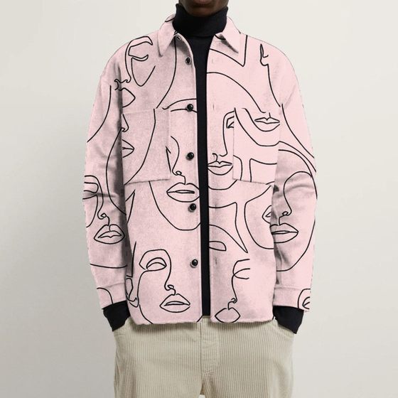 European Station Men's 2023 Autumn Independent Station Foreign Trade New Fashion Printed Youth Jacket Men's Jacket