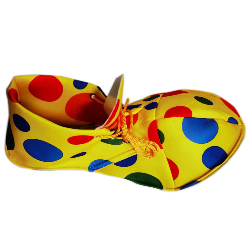 halloween-funny-performance-clown-polka-dot-shoe-covers-fabric-costume-props-clown-playing-big-head-shoe