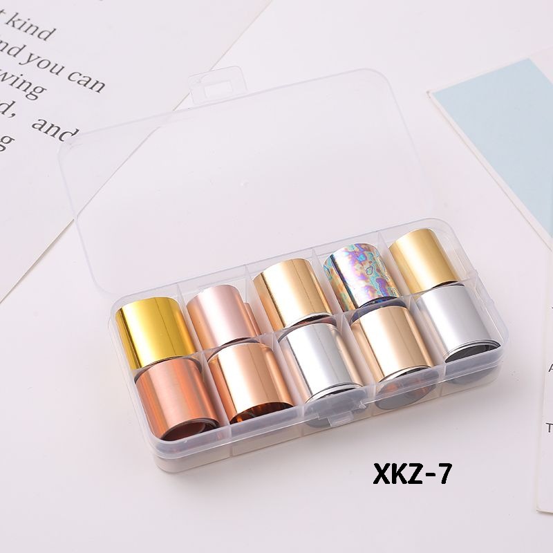 Nail art star sticker set flower sticker transfer paper colorful laser star paper star glue