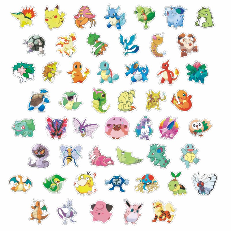 Large pattern 50 magic digital baby hand account stickers cute cartoon elf expression mobile phone case Cup stickers