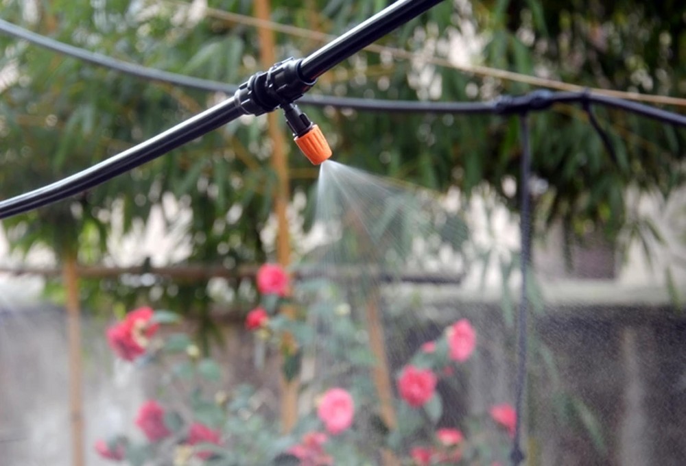 Orange Atomizing Nozzle Adjustable Micro Spray Drip Irrigation Waterers Cooling and Humidifying 4/7 Hair Tube Garden Tools