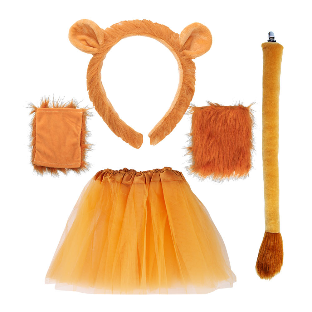New Cross-border Hot Supply Halloween Animal Headband Lion Ear suit Easter Lion King Headband