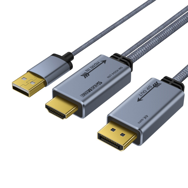 HDMI-DPケーブル4K60Hzビデオコンバータコンピュータ接続ディスプレイdisplayportポートCS5801|undefined