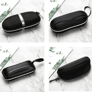 Spot wholesale high-grade eva zipper glasses box Black Portable Hook Oxford cloth sunglasses box sunglasses box