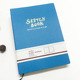 A4 blue PU leather soft sketchbook-S003