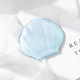 Laser Shell Makeup Mirror-Fish Scale Blue