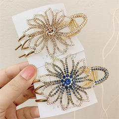 Small Bangs Grab Clip 2022 New Crystal Flower Side Hairpin Korean Internet Celebrity Mini Elegant Grab Hair Accessories_voghion.com