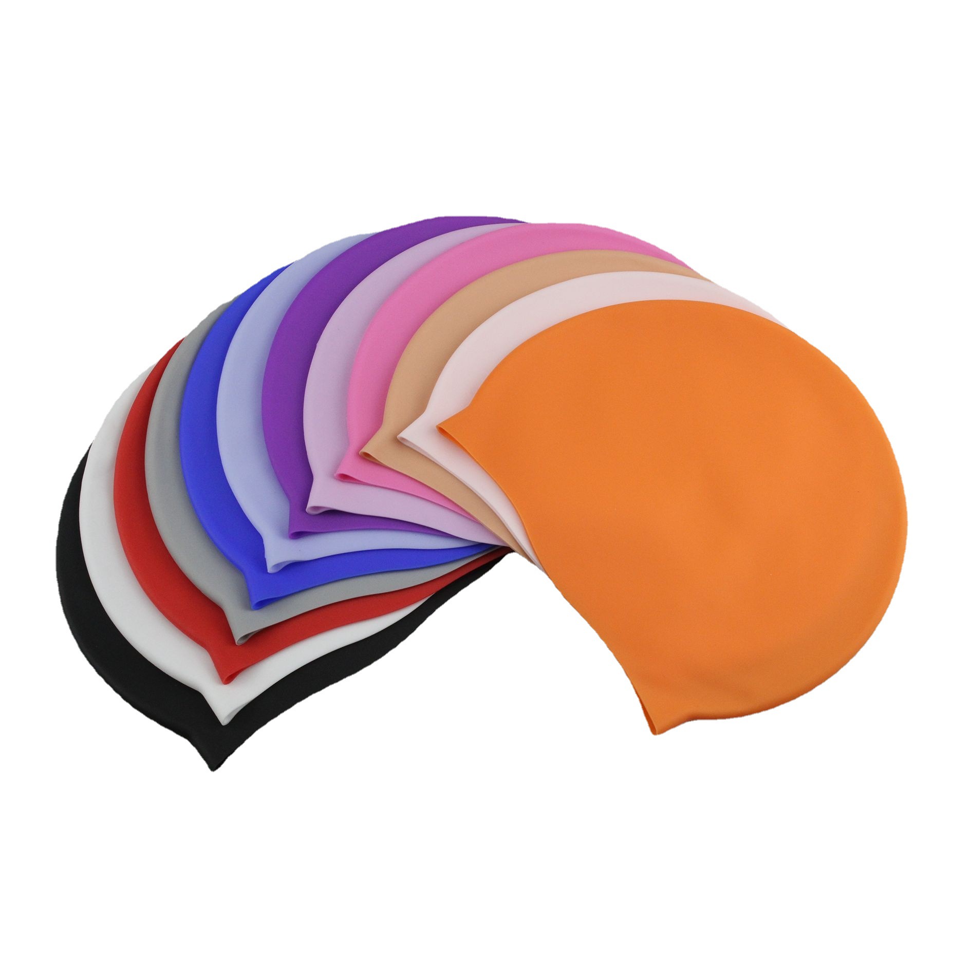 Oversized silicone swimming cap waterproof long hair cap in stock wholesale cross-border foreign trade Amazon hot-selling printing