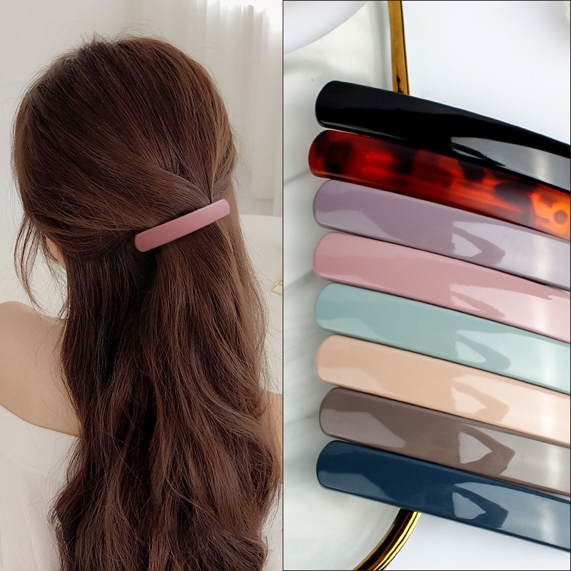Korean style frosted back head steel clip headdress women's simple large hair clip spring clip fashion hairpin wholesale
