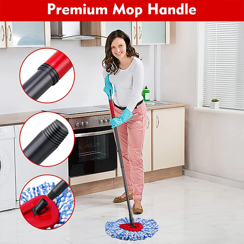 Suitable for vileda/O-Cedar three-section retractable mop Rod 48inch rotating mop Rod mop accessories