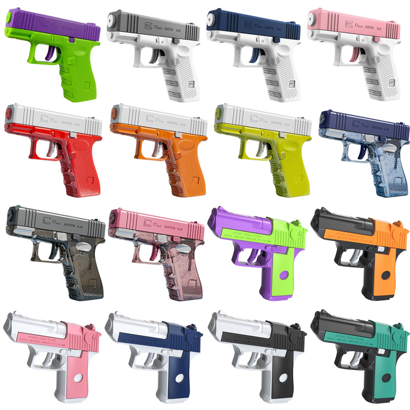 Cross-border manual burst water gun automatic back boring desert eagle Glock pistol water toy gun stall wholesale