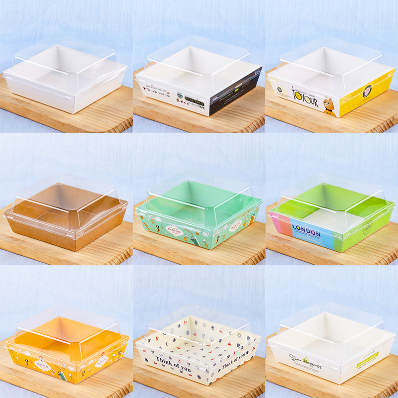 Sandwich packaging box wholesale meat floss small Bei Xue Mei Niang towel cake roll West Point dessert baking cake box