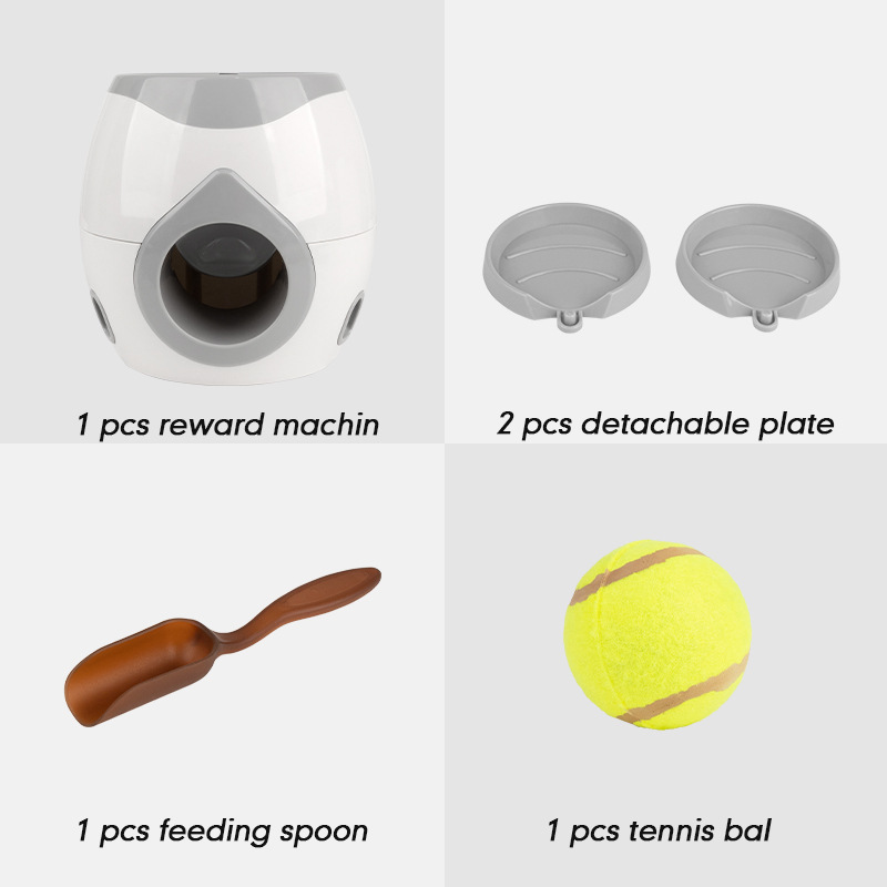 Cross-border New Dog Tennis Food Reward Machine Dog Interactive Training Intelligent Automatic Leakage Pet Toy