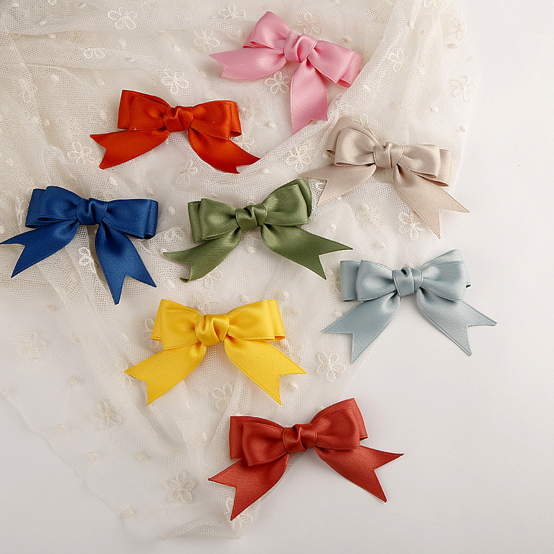 Korean Double-sided Polyester Cotton Ribbon Handmade Hair Accessories Bow Flower Gift Ribbon Bright Cotton Ribbon