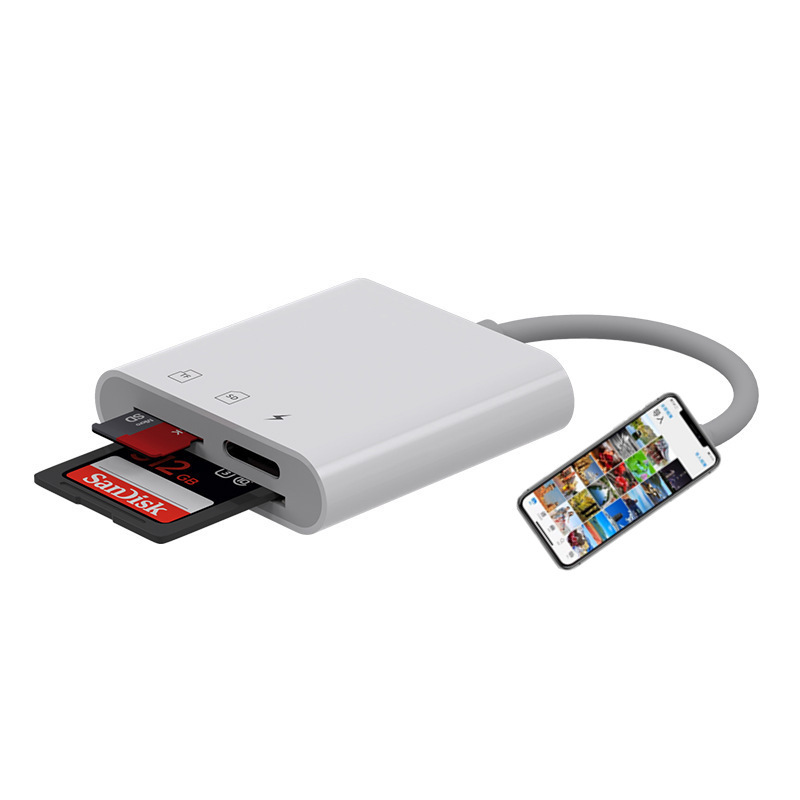 Suitable for Apple OTG adapter to SD TF USB charging listening camera OTG Android mobile phone card reader