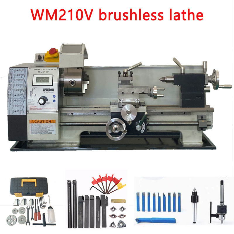 New Upgraded Brushless Small Lathe WM210V Household Small Multifunctional Mini Metal Lathe Factory Direct Sales