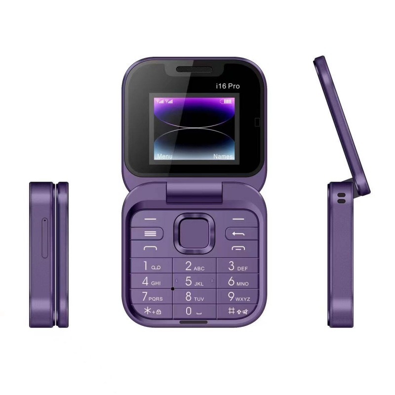 Cross-border export i16Pro foreign language version mini flip small mobile phone 1.77 screen GSM network camera button