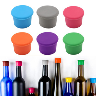 Silicone Wine Bottle Cap Wine Ware Round Silicone Bottle Cap Stopper Glass Bottle Plug Sealing Soft Silicone