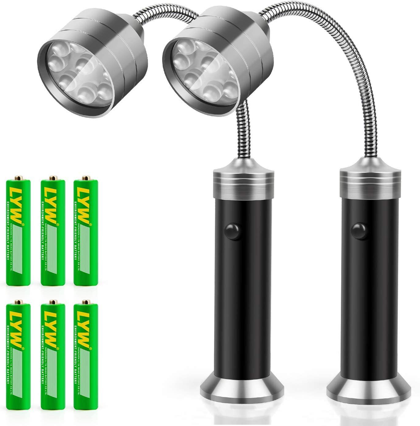 LED flashlight with magnet at the bottom of the work light can be bent emergency multifunctional barbecue lamp waterproof lighting lamp