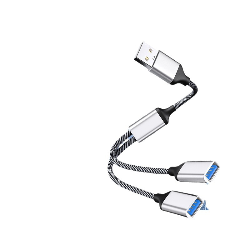 OTG One-to-Two Expansion Dock Card Reader typec to Dual USB Expansion Device for Mobile Phone Tablet PC Tapped