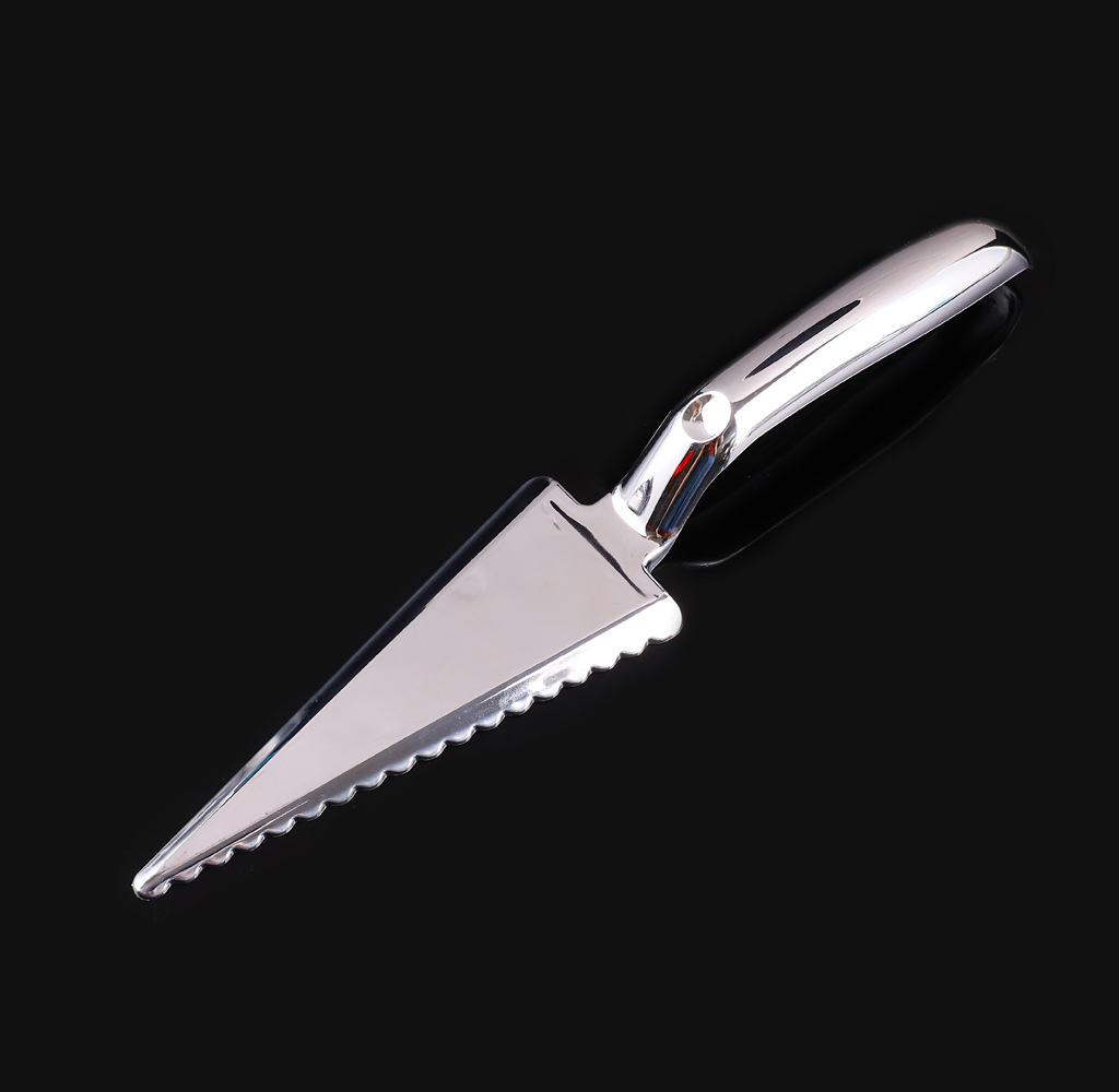 Factory wholesale cake knife stainless steel cake shovel with tooth triangle shovel pizza shovel cake knife plastic