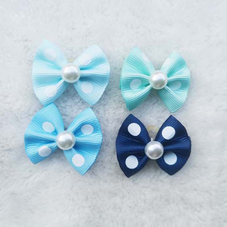 Pet Headdress Flower Ornaments Dot Bow Rubber Tendon Headdress Flower Teddy Cartoon Cute Fresh Hair Ornaments Hair Ornaments Headdress Flower