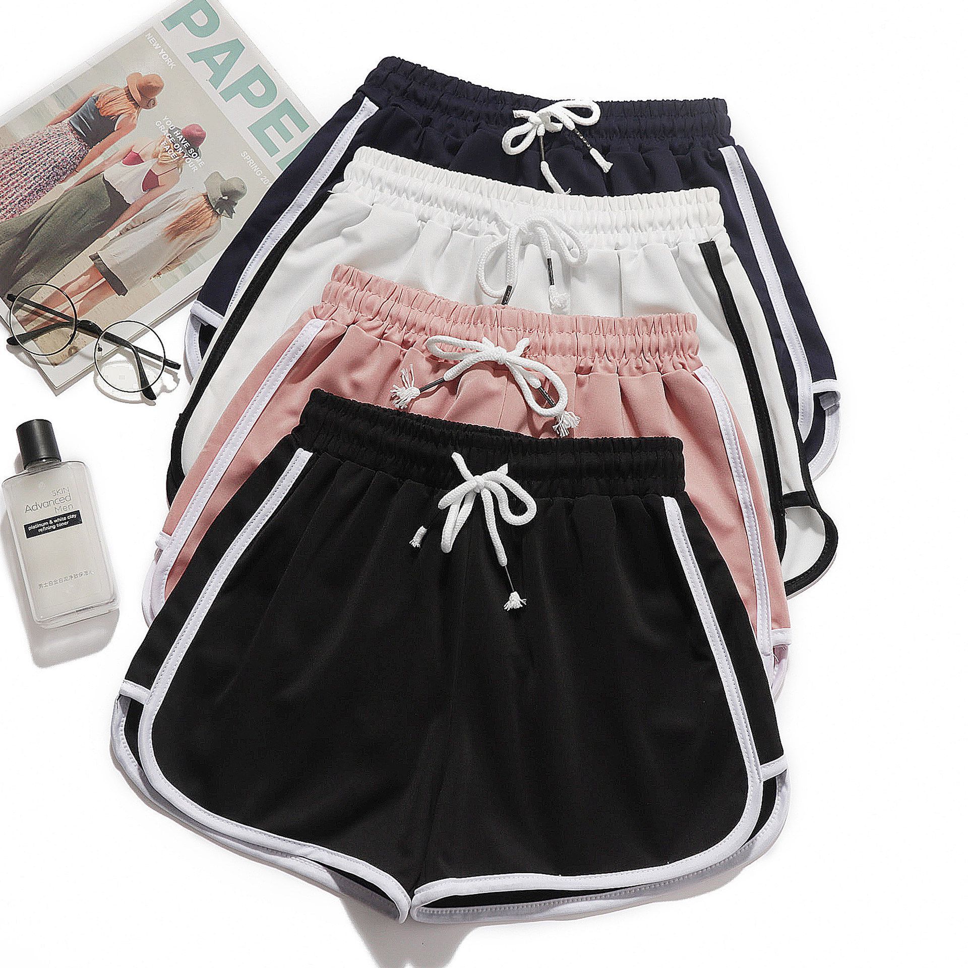 New Sports Style Three-point Shorts Yoga Slimming Loose Pocket Large Size Shorts Women's Hot Pants Pajama Pants for Girls and Women - ShopShipShake