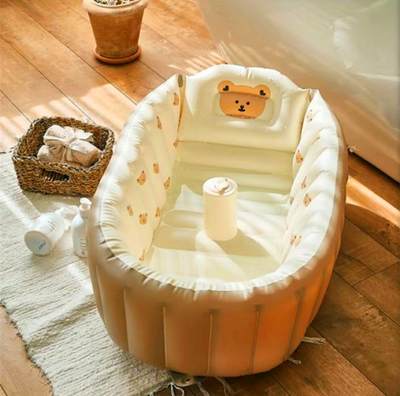 Ins Style New Style Portable Baby Bath Tub Tub for Newborn Bath Foldable Children's Inflatable Swimming Pool