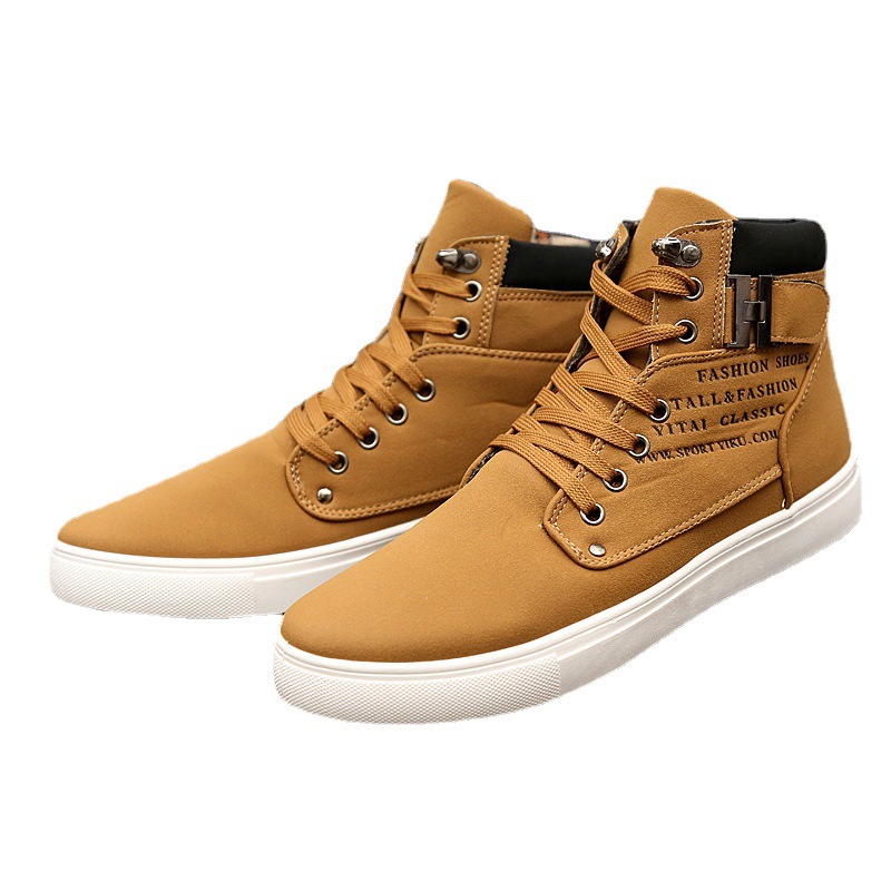 2023 new Korean style trendy men's shoes high-top board shoes retro casual lace-up men's trendy Martin boots