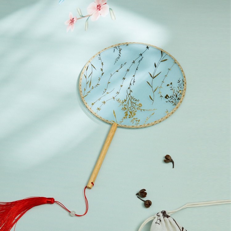 Ancient style gilding classical bride Group fan wedding Chinese style hanfu Palace fan diy photography fan Chinese performance dance