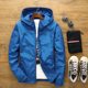 Spring and Autumn Men's Jacket Large Size Coat Teenagers Korean Thin Top Clothes Hooded Trench Coat Coat Printed logo