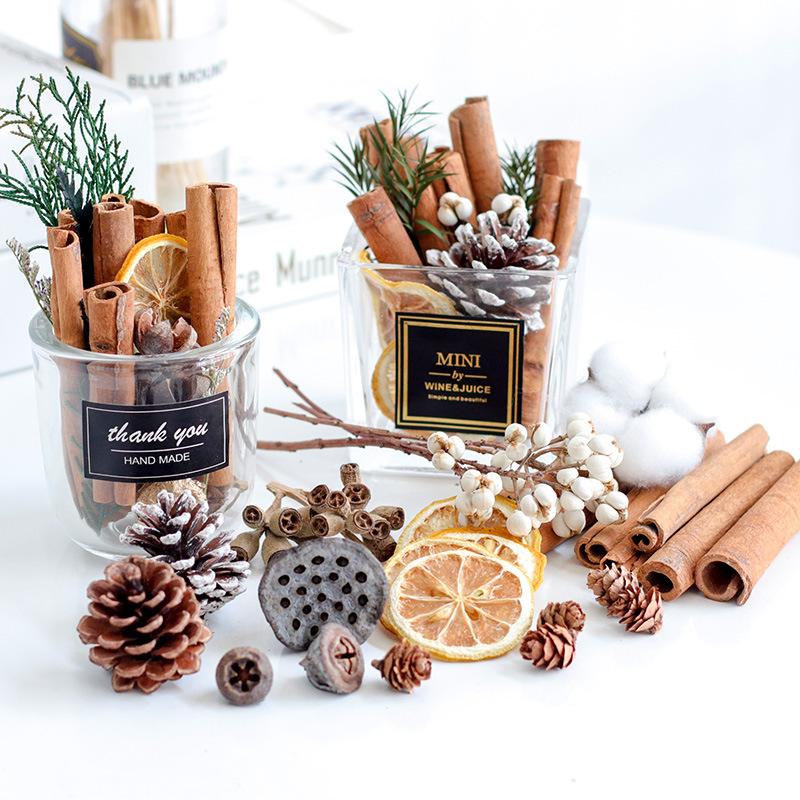 Meilier diy fire-free cinnamon aromatherapy eternal flower material natural plant dried flower fruit aromatherapy candle flower material
