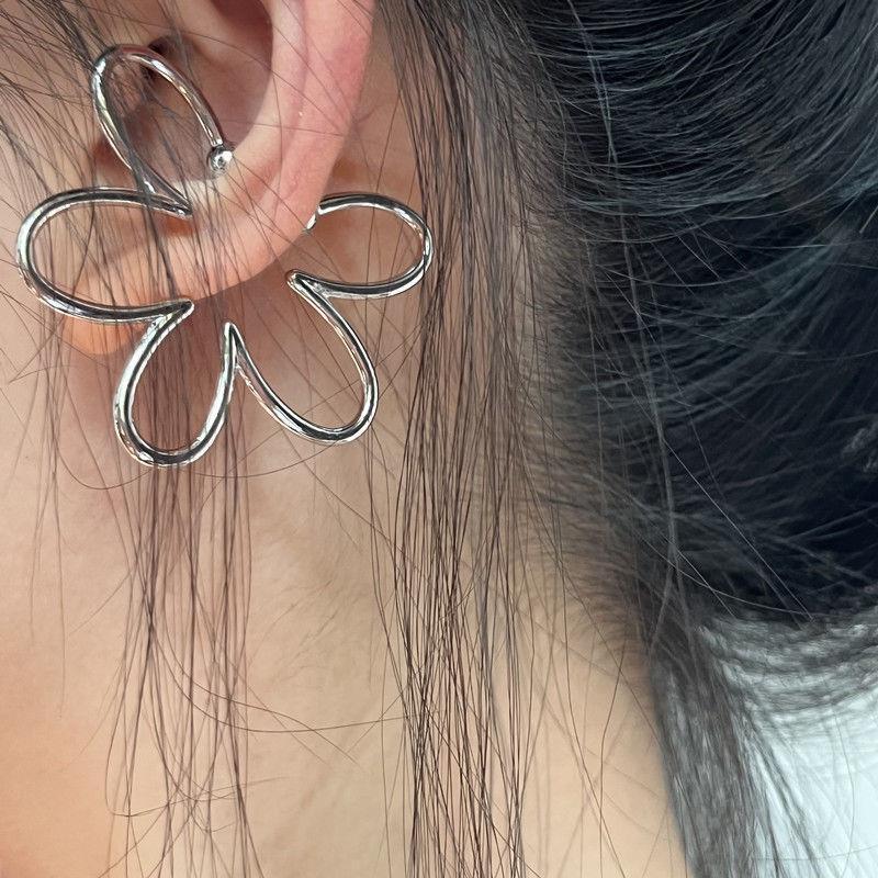 ins Style Ear Clip mona Flower Elegant New Ear Clip Niche Designer Women's Earrings
