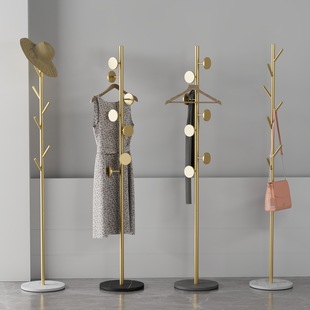 Explosive Coat Rack Floor Bedroom Light Luxury Rock Plate Base Metal Hanger Home Marble Scarf Bag Rack