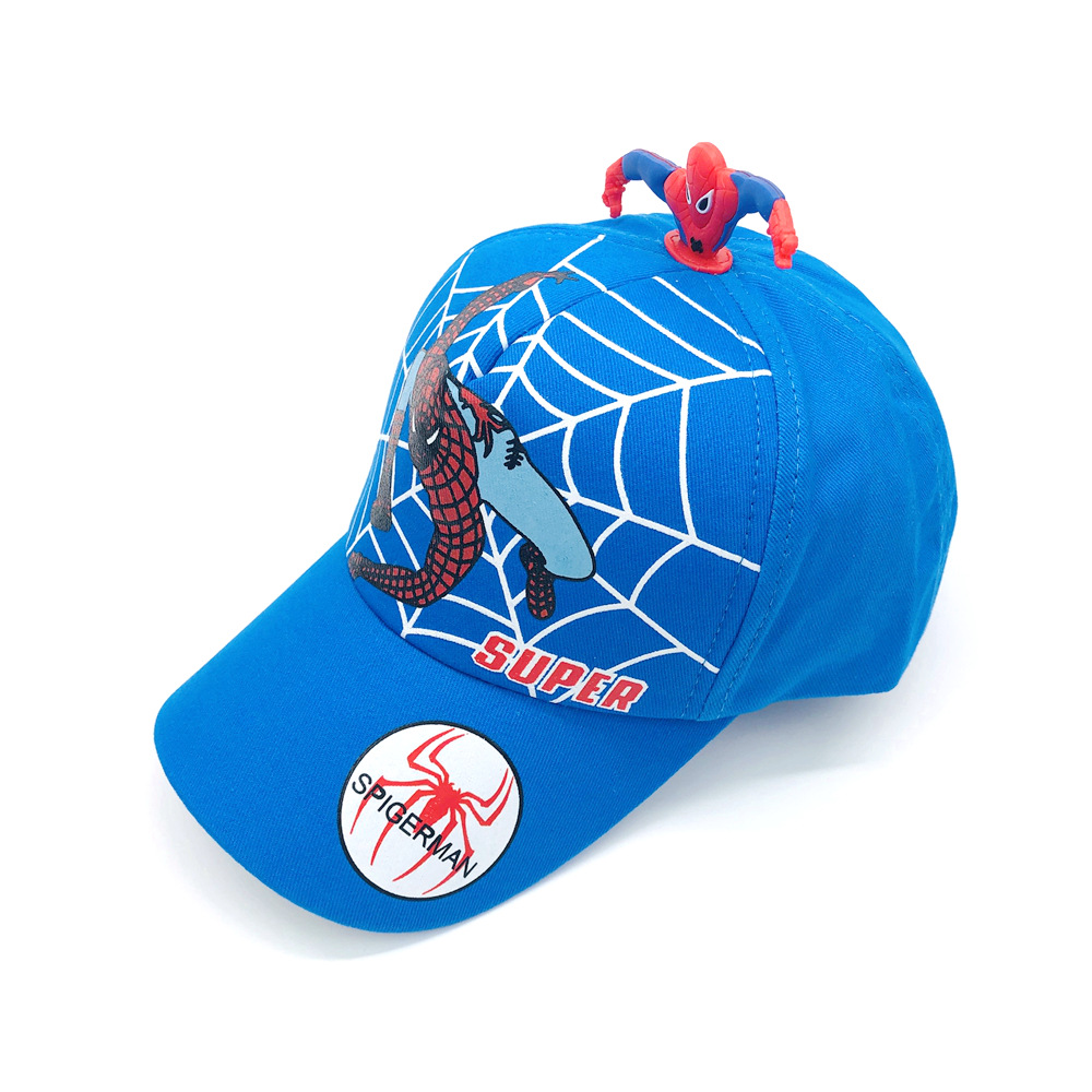 Spring and Autumn New Children's Hat European and American Boys Cartoon Sun Hat Embroidered Cap Spider Children's Baseball Cap