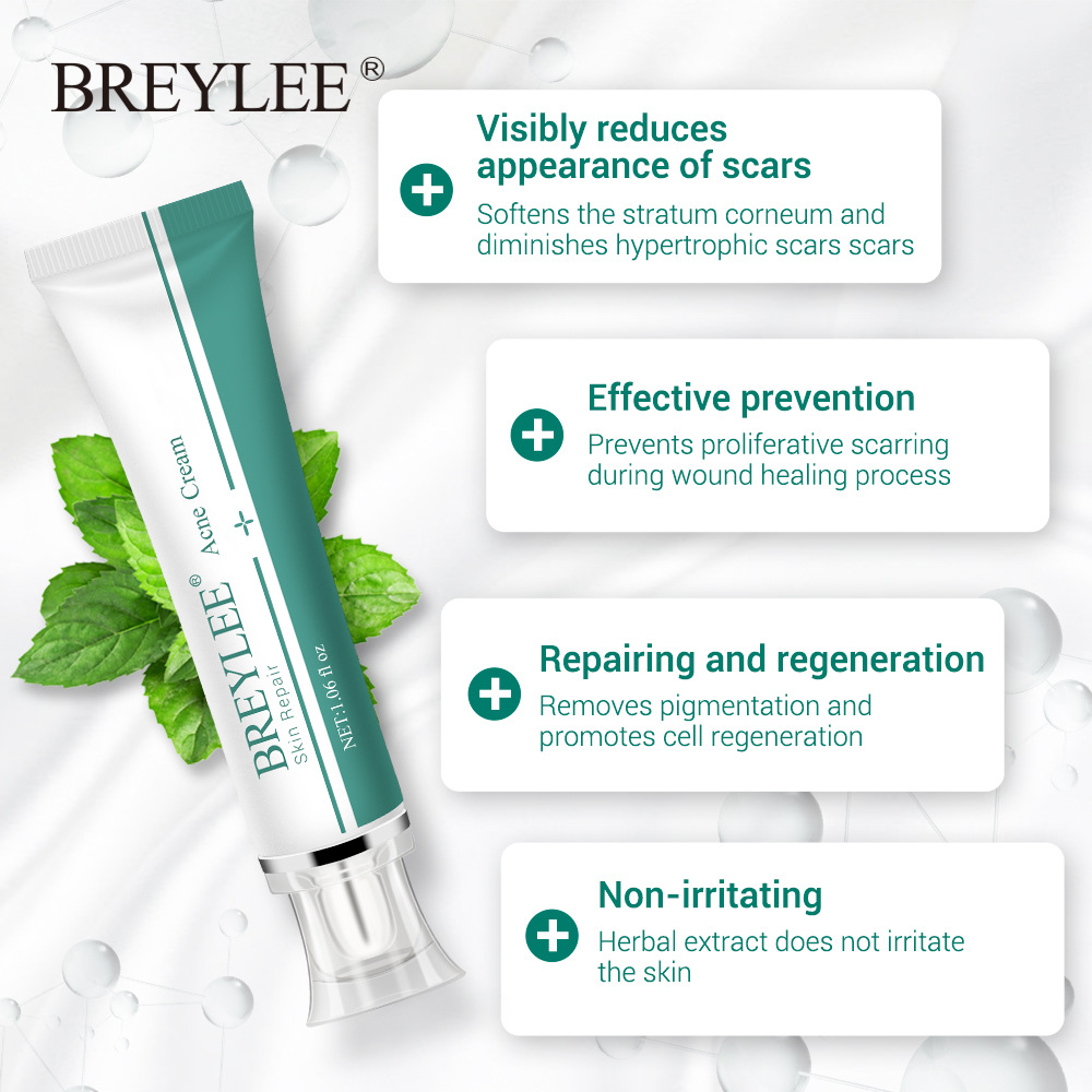 BREYLEE Acne Scar Removal Cream herbal skin Cream repair gel 30g
