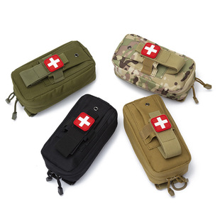 Cross-border Export Portable First Aid Kit Nylon MOLLE Tactical Medical Kit Storage Accessories Pocket Hanging Bag for Military Fans