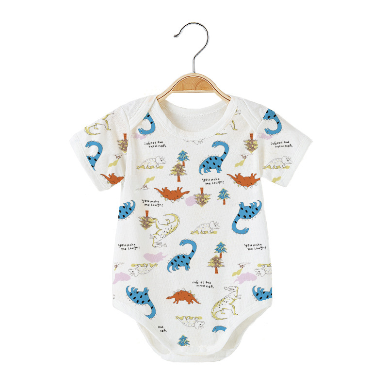 Summer Baby Wrap Fart Clothes Newborn Short-sleeved Thin Pajamas Baby Triangle Climbing Suit Hare Jumpsuit