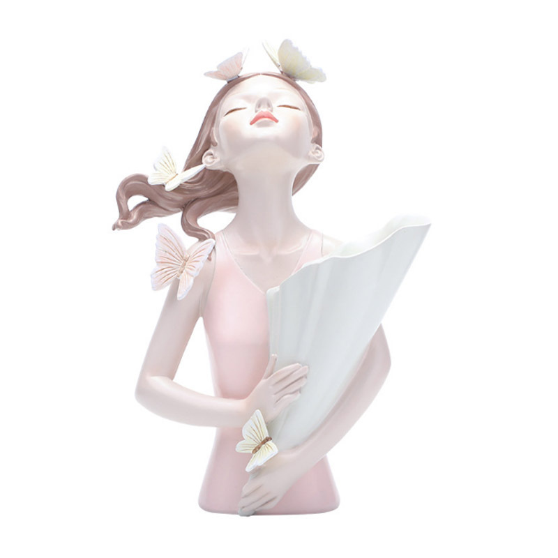 Nordic Butterfly Bubble Girl Ornaments Flower Wine Cabinet Decorations Living Room TV Cabinet Home Creative Wedding Gift