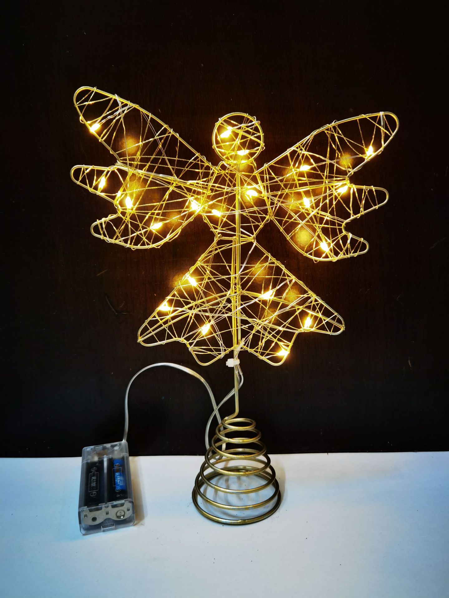 Cross-border supply lighting tree top star Christmas tree top star five-pointed star iron powder tree top star factory outlet