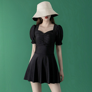 2024 New Swimwear Women's Belly Covering Slim Korean Ins Fairy Style Conservative Skirt Hot Spring Slim