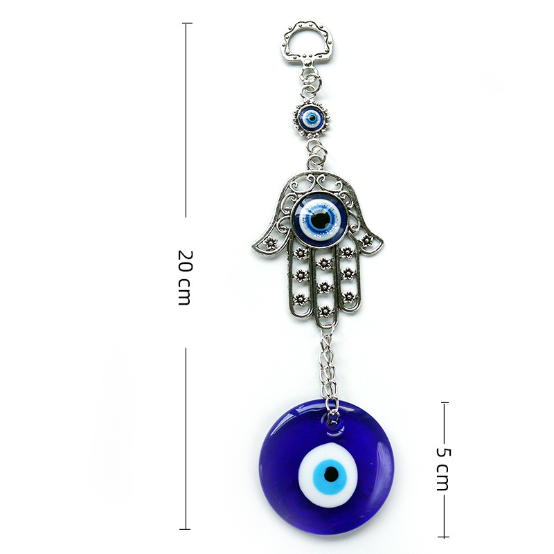 Blue eyes alloy Palm pendant Devil's Eye Glass Eye pendant Turkish jewelry foreign trade cross-border supply