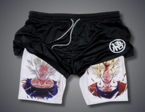 Foreign trade shorts 3D digital printing adult double-layer pants Amazon cross-border e-commerce anime series fitness sports pants