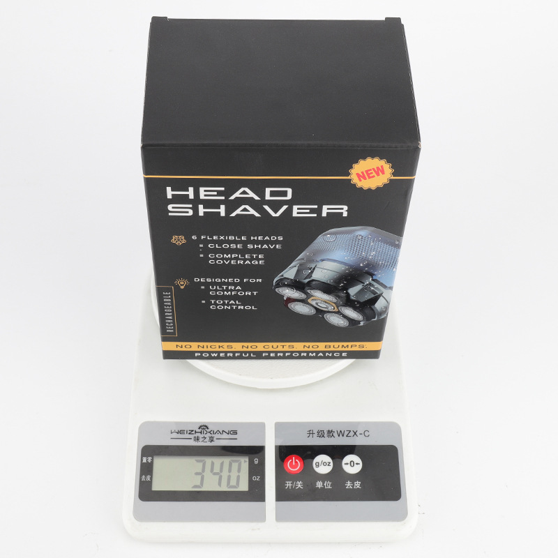 The new electric shaver six head body washable razor magnetic suction intelligent optical head machine