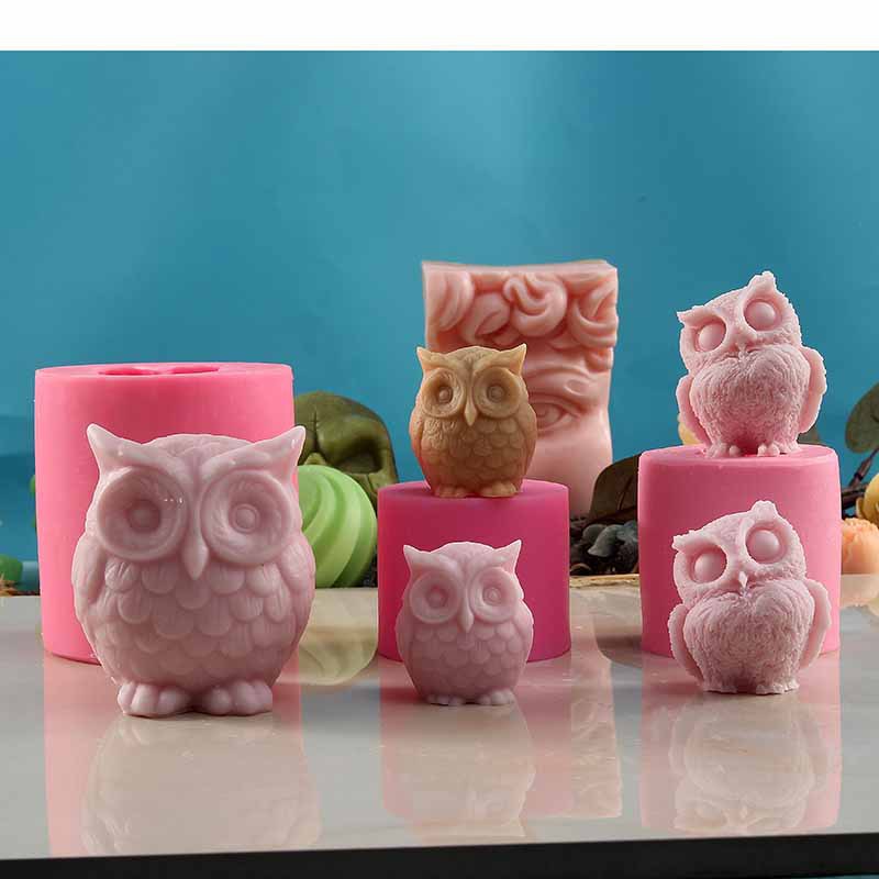 BH022 3D Owl Silicone Mold Soap Mold Cake Decoration Tool BK1339
